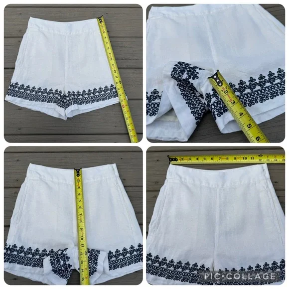 J. Crew Embroidered-trim line shorts size 0 - Picture 11 of 11